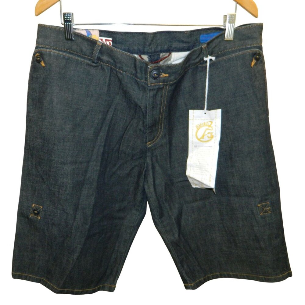 AG Adriano Goldschmied 100% Cotton Denim Shorts Size 32R Roll Up Western Back